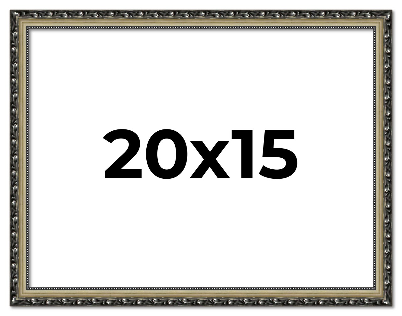 20x15 Solid Wood Antique Picture Frame with UV-Resistant Acrylic & Acid-Free Backing, Available in 4 Finishes: Bronze, Gold, Silver, and Gold with Black